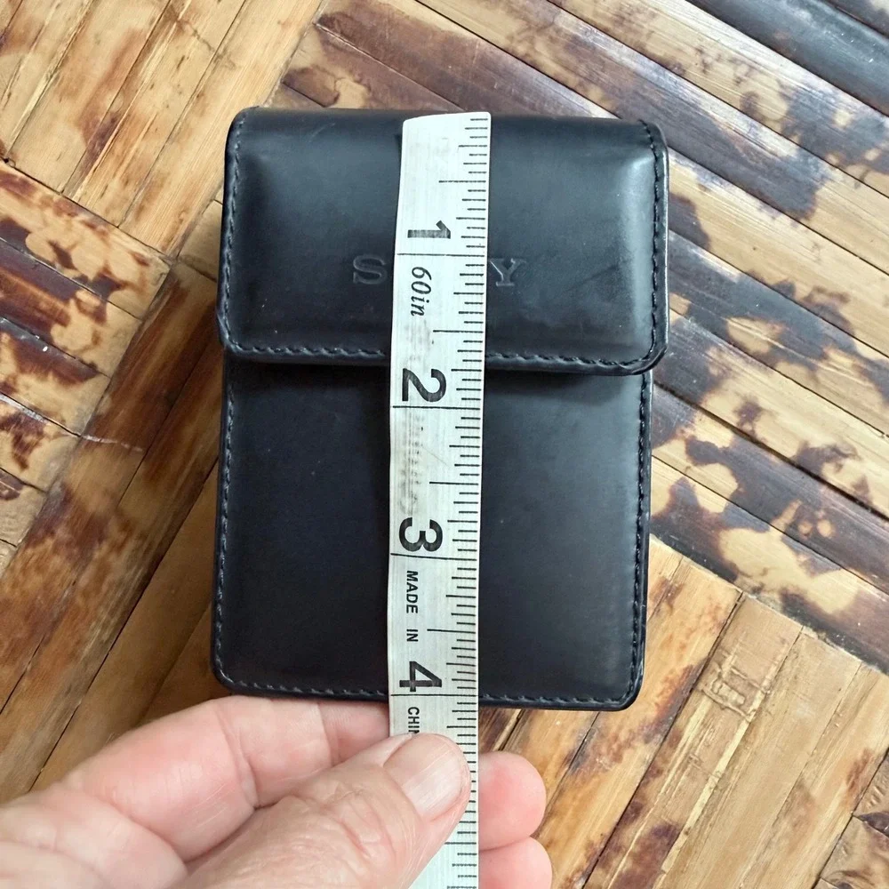Sony Camera Case Small Black Good Leather Belt Loop Pouch Accessory